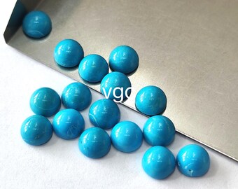 Natural Arizona Turquoise Cabochon – AAA Quality, 8mm Round
