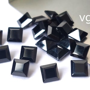 Natural Black Spinel – Square Faceted AAA Gemstone (2-10mm) image 2