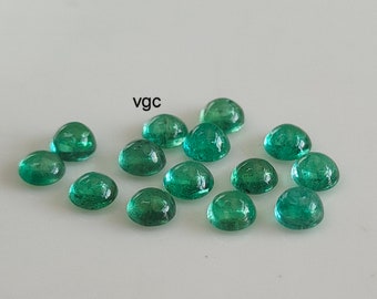 Natural Zambian Emerald 4mm Round Cabochon – AAA Quality Stone