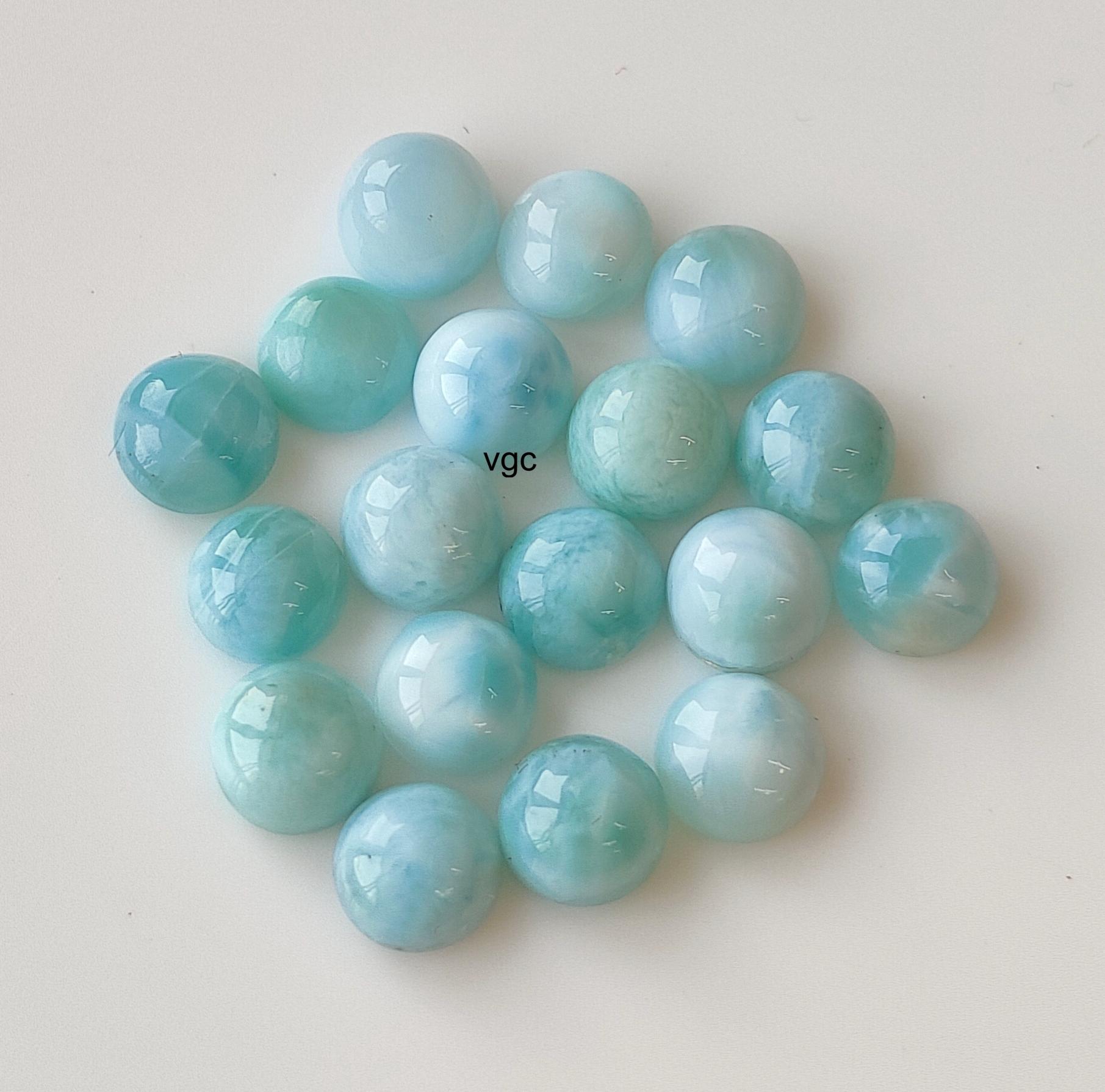 天然最高品質のラリマーラウンド4mm～8mmカボションAAA品質 - Etsy 日本