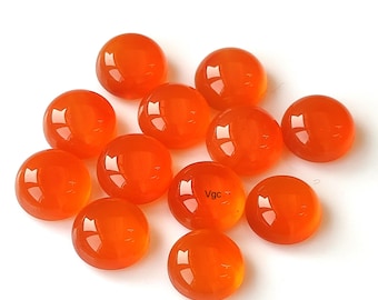 Natural Carnelian Round Cabochon – AAA Quality (4mm-10mm)