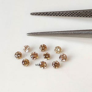 2mm Round Brown Diamond – Natural, Brilliant Cut image 8
