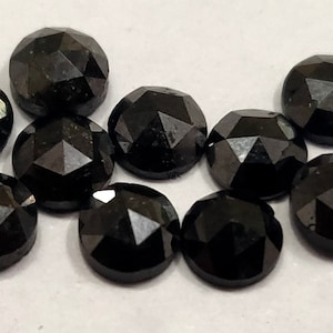 Natural Black Diamond Round 3mm Rose Cut AAA Quality -Black Diamond Rose Cut