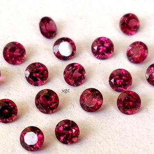 Natural Pink Rhodolite 3 mm Garnet Round  Faceted  AAA Quality -Pink Rhodolite 3mm Garnet Faceted