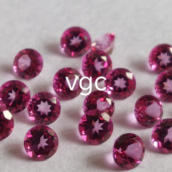Super Top Quality Pink Topaz Round 5mm Faceted AAA Quality-Superb Luster Pink Topaz