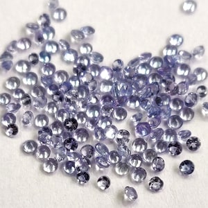 Natural AAA Quality Tanzanite  Round 1.25 mm Faceted - Tanzanite AAA Quality Round