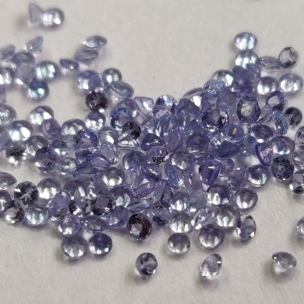 Natural AAA Quality Tanzanite  Round 1mm Faceted - Tanzanite AAA Quality Round
