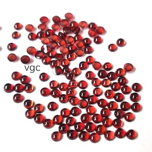 Natural Red 3 mm Garnet Round Cabochon   AAA Quality - 3mm Red Garnet Cabochon