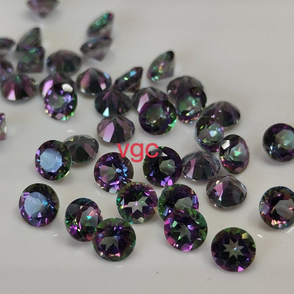 Super Top Quality Mystic Topaz 3mm Round Faceted AAA Quality