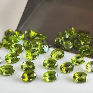 Natural 4x6 mm Peridot Oval Faceted AAA Quality - Peridot Oval Faceted 4x6 MM