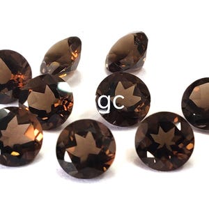 AAA Faceted Smoky Quartz – Natural Round Gemstone (1mm-10mm)