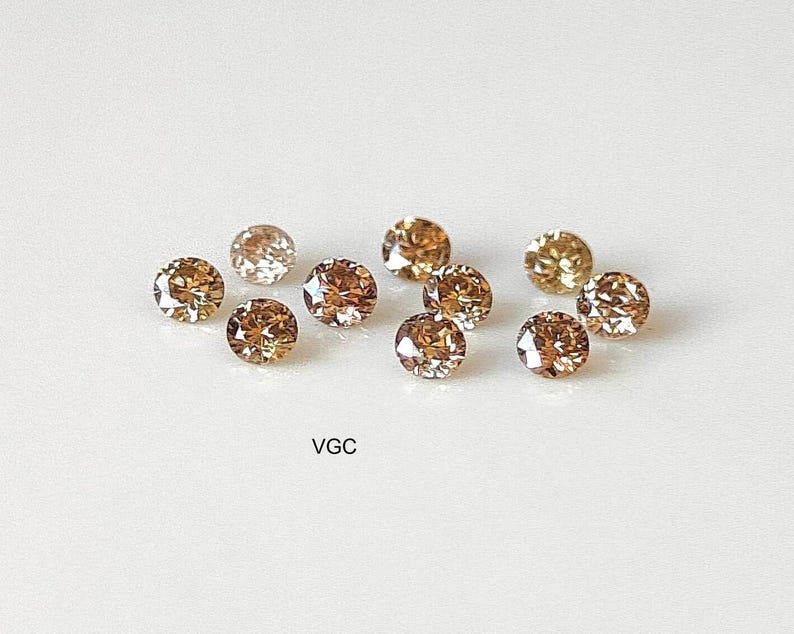 2mm Round Brown Diamond – Natural, Brilliant Cut image 6