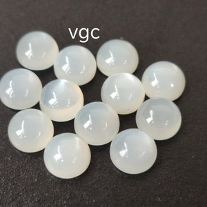 Natural  AAA Quality White Moonstone Round Cabochon 3mm To 10mm - White Moonstone Cabochon Round