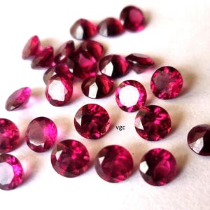 Natural Pink Rhodolite 9mm Garnet Round  Faceted  AAA Quality -Pink Rhodolite 9 mm Garnet Faceted