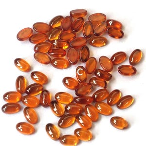 Natural Hessonite Orange Garnet 3x5 Oval Cabochon  AAA Quality- Hessonite Garnet Top Quality