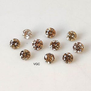 2mm Round Brown Diamond – Natural, Brilliant Cut image 1