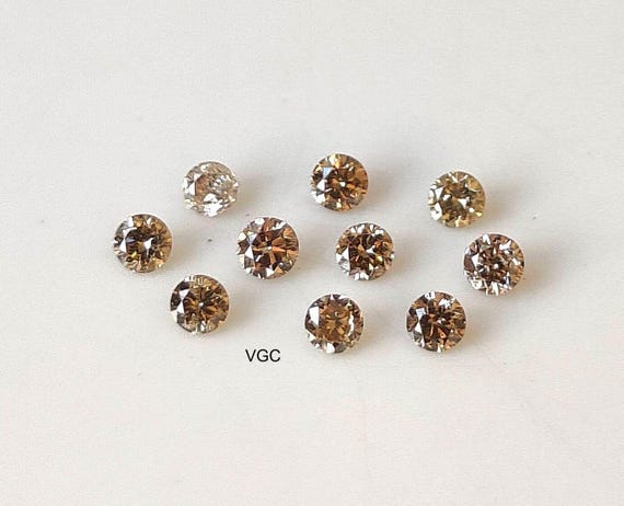 2mm Round Brown Diamond – Natural, Brilliant Cut