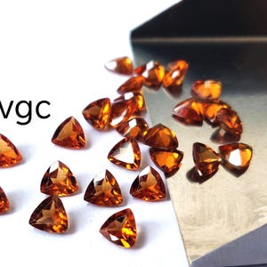 Natural Hessonite Orange Garnet 5 mm Trillion Faceted AAA Quality- Hessonite Garnet Top Quality