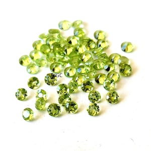 Natural 2 mm Peridot Round Faceted AAA Quality - Peridot Round Faceted 2 MM