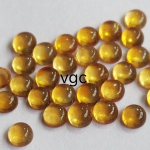 Natural  Top Color And Quality Natural Citrine  Round Cabochon  3mm To 8mm AAA Quality-Superb Luster Citrine Round