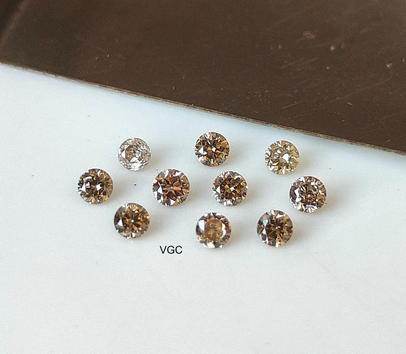 2mm Round Brown Diamond – Natural, Brilliant Cut image 7