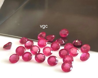 4mm Faceted Round Ruby – Glass Filled Gemstone