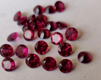 Natural Pink Rhodolite 8mm Garnet Round  Faceted  AAA Quality -Pink Rhodolite 8 mm Garnet Faceted