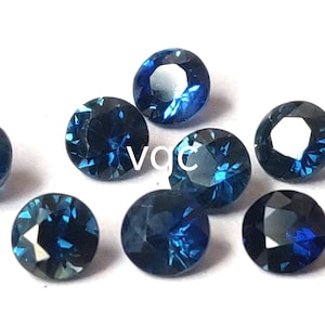 Natural Blue Sapphire Round Diamond Faceted Cut 3mm AAA Quality -Blue Sapphire Round