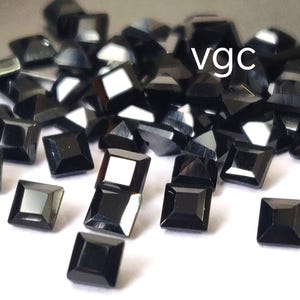Natural Black Spinel – Square Faceted AAA Gemstone (2-10mm) image 5