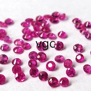 Natural Ruby  Round Diamond Faceted Cut 1.5 mm AAA Quality -Ruby Round Diamond cut