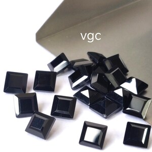 Natural Black Spinel – Square Faceted AAA Gemstone (2-10mm) image 6