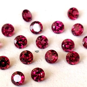 Natural Pink Rhodolite 2.5mm Garnet Round  Faceted  AAA Quality -Pink Rhodolite 2.5 mm Garnet Faceted