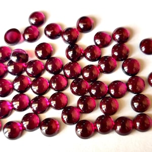 Natural Pink Rhodolite 3mm Garnet Cabochon AAA Quality -Pink Rhodolite 3mm Garnet Cabochon