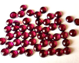 Natural Pink Rhodolite Garnet Cabochon – 3mm AAA Quality