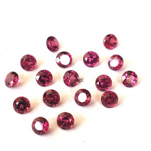 Natural Pink Rhodolite 2mm Garnet Round  Faceted  AAA Quality -Pink Rhodolite 2 mm Garnet Faceted