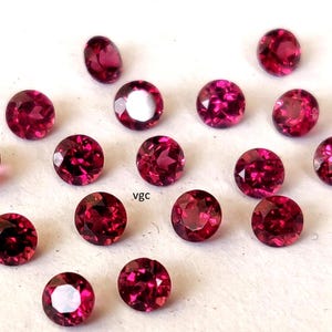 Natural Pink Rhodolite 3.5 mm Garnet Round  Faceted  AAA Quality -Pink Rhodolite 3.5mm Garnet Faceted