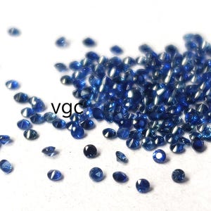 Natural Blue Sapphire Round Diamond Faceted Cut 1mm AAA Quality -Blue Sapphire Round
