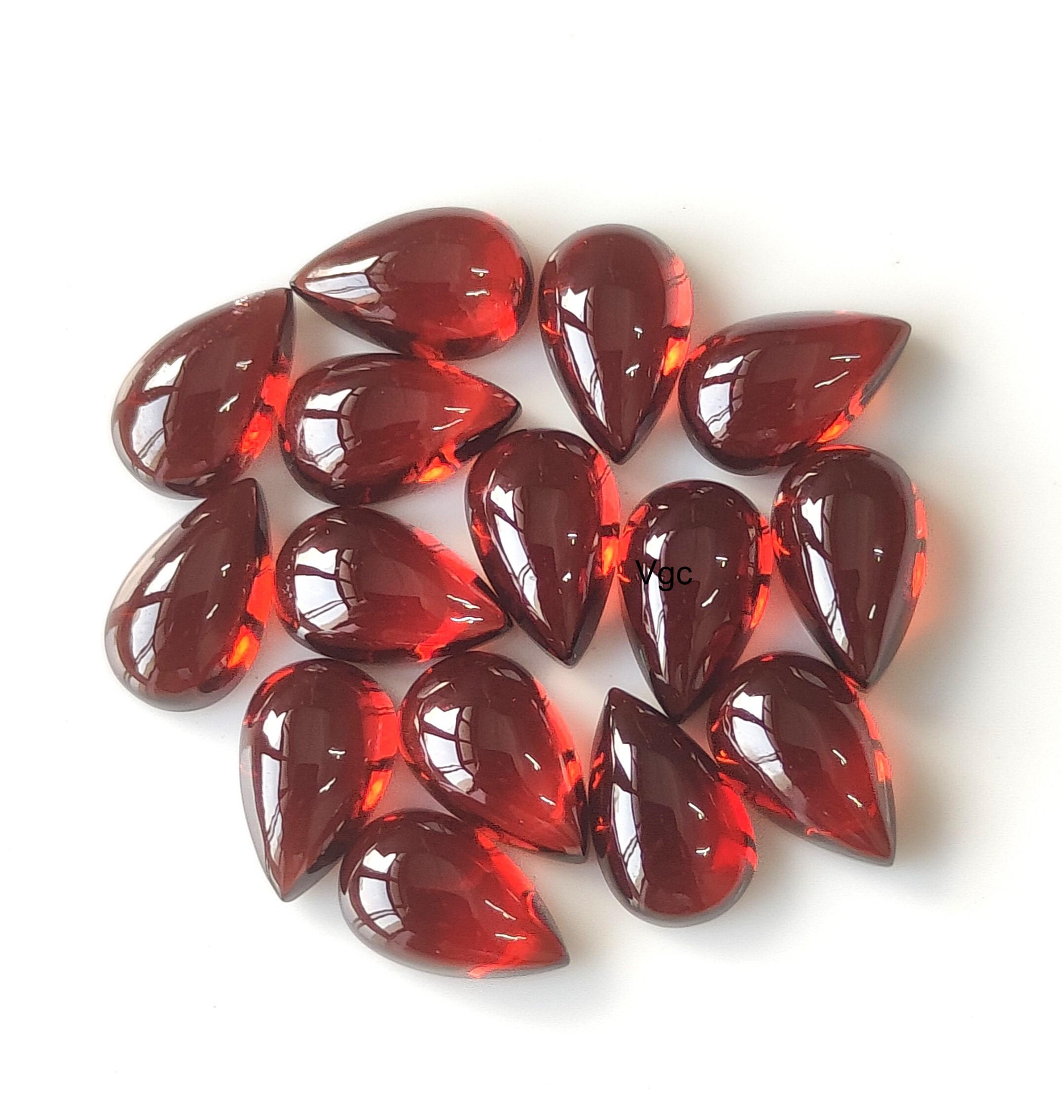 AAA Natural Red Garnet Pear Cabochon - 3x5mm - Etsy