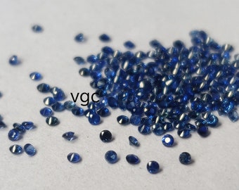 Natural Blue Sapphire Round Diamond Faceted Cut 1.5mm AAA Quality -Blue Sapphire Round