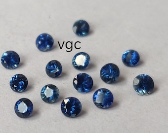 Natural Blue Sapphire Round Diamond Faceted Cut 2mm AAA Quality -Blue Sapphire Round