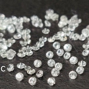 AAA Vit Safir – 1 mm Rund Diamantslipad Ädelsten