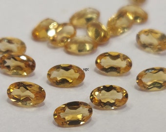 Natural Yellow Citrine Oval Faceted 6x8 mm AAA Quality- Good Color Citrine Oval Faceted