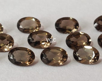 Natural Smoky Quartz Oval Faceted 4x6 mm To 10x12 mm AAA Quality - Natural Smoky Quartz Oval Faceted