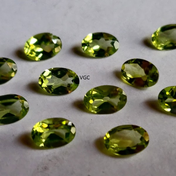 Natural 5x7 mm Peridot Oval Faceted AAA Quality - Peridot Oval Faceted 5x7 MM