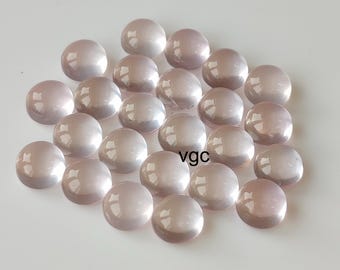Natural Rose Quartz Round Cabochon Gemstone 3-10mm AAA Quality