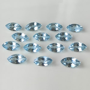 Super-Top-Qualität Natürliche Sky Blue Topaz Marquise 3 x 6 mm facettierte AAA-Qualität-Superb Luster Sky Blue Topas
