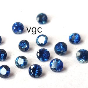 Natural Blue Sapphire Round Diamond Faceted Cut 2mm AAA Quality -Blue Sapphire Round