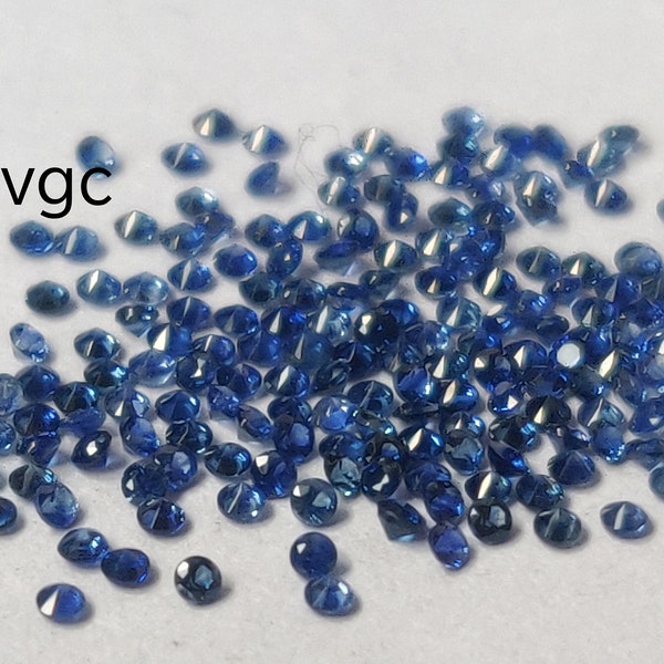 Natural Blue Sapphire Round Diamond Faceted Cut 1mm AAA Quality -Blue Sapphire Round