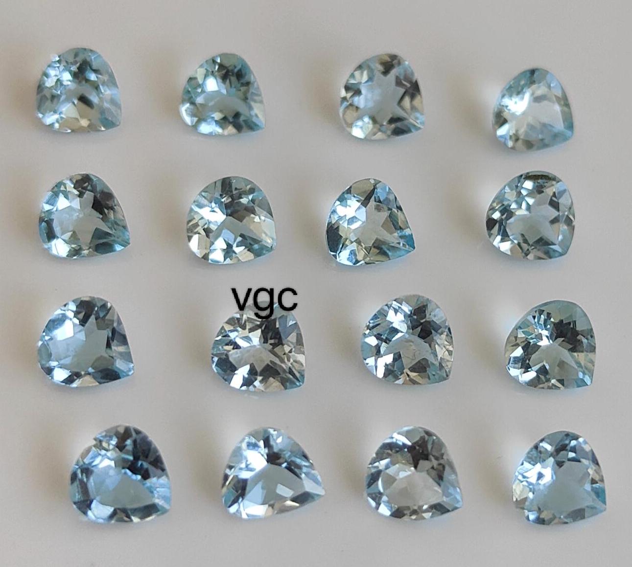 Natural Top Blue Shade Aquamarine Heart 6mm Faceted AAA Quality-Top Blue Color Aquamarine