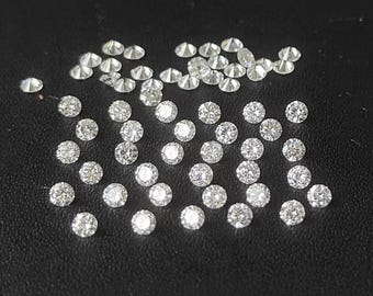 2.5mm CVD Lab Grown Diamond – Round Cut, E-F Color, VSI Clarity